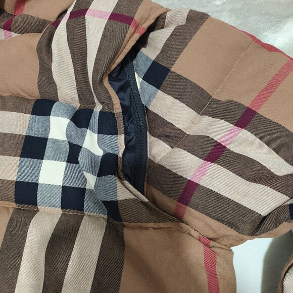 Burberry Check Hooded Down Jacket - Picture 5 of 12